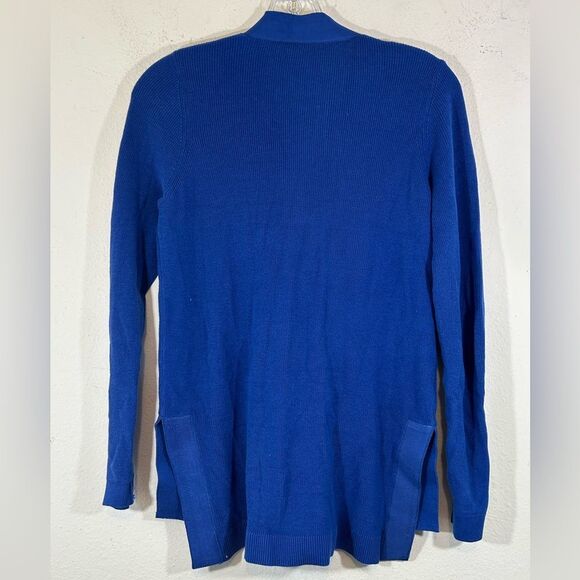 Gretchen Scott ladies cardigan sweater blue gold small knit casual everyday - Picture 6 of 10